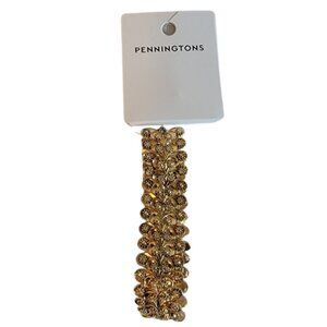 Gold Penningtons Women's Cast Paisley Leaf Elastic Bracelet